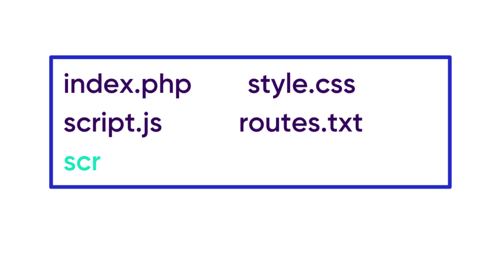 fichier nommé « routes.txt » injection de script