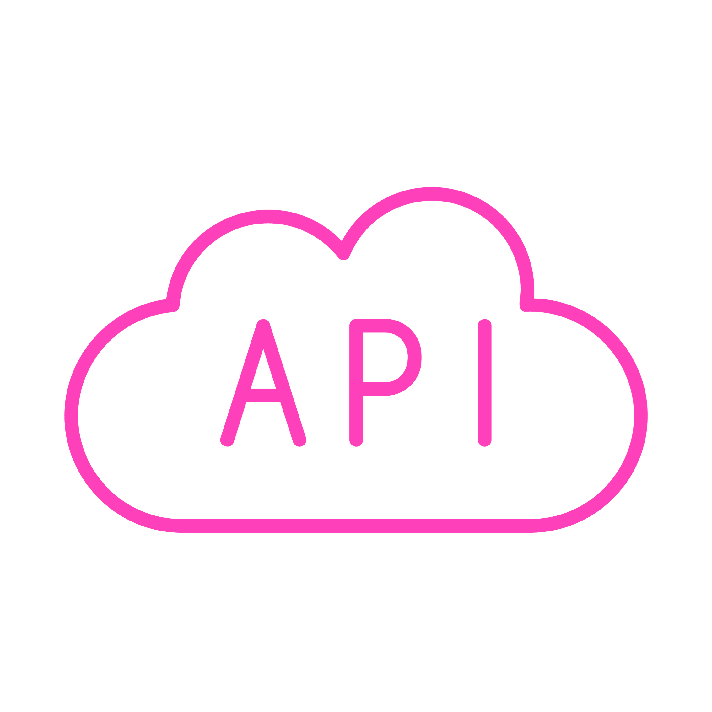 Picto nuage avec inscription API à l'intérieur